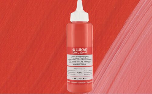 Lukas Liquid Akrilik Boya Seri 2 250ml Cadmium Kırmızı-Açık - Cadmium Kırmızı Açık
