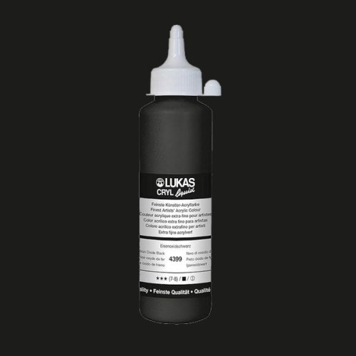 Lukas Liquid Akrilik Boya Seri 1 250ml Demir Oksit Siyah