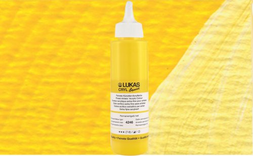 Lukas Liquid Akrilik Boya Seri 2 Permanent Açık Sarı 250ml - Permanent Açık Sarı