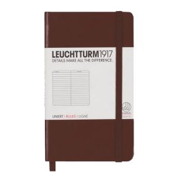 Leuchtturm - Leuchtturm1917 Çizgili Not Defteri Kahverengi 80g A6