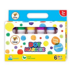 Carioca - Lino Dot Markers 6lı Yıkanabilir Boya