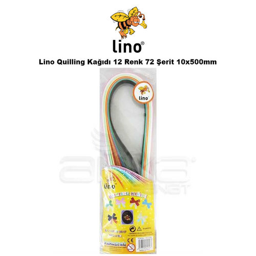 Lino Quilling Kağıdı 12 Renk 72 Şerit 10x500mm