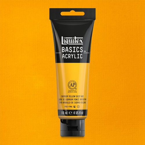 Liquitex Basics Akrilik Boya 118ml Cadmium Yellow Deep Hue 163 - Cadmium Yellow Deep Hue 163