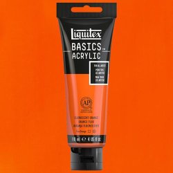 Liquitex - Liquitex Basics Akrilik Boya 118ml Fluorescent Orange 982