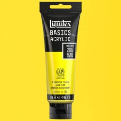 Liquitex - Liquitex Basics Akrilik Boya 118ml Fluorescent Yellow 981