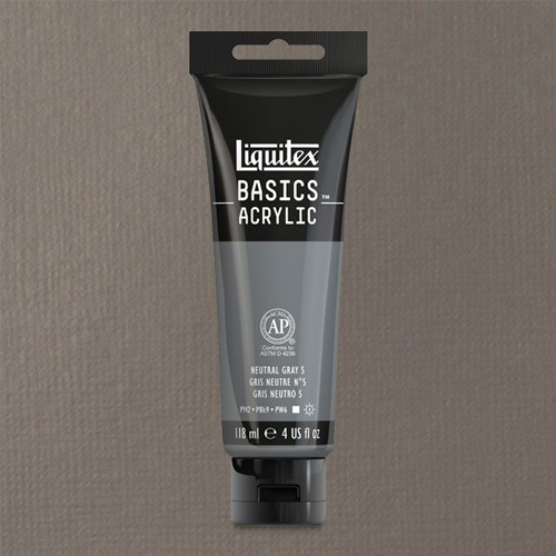 Liquitex Basics Akrilik Boya 118ml Grey Neutral Value 5 599 - Grey Neutral Value 5 599