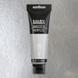 Liquitex - Liquitex Basics Akrilik Boya 118ml Silver 52
