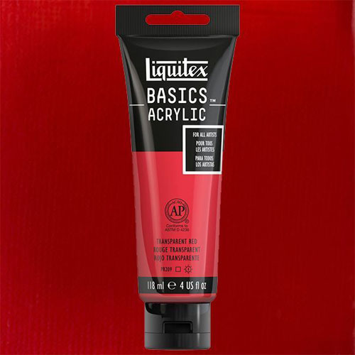 Liquitex Basics Akrilik Boya 118ml Transparent Red 47 - Transparent Red 47