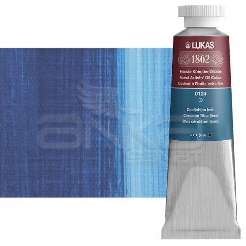 Lukas 1862 37ml Yağlı Boya Seri:1 No:0124 Cerulean Mavi - 0124 Cerulean Mavi