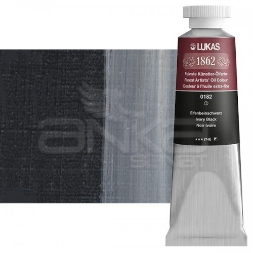 Lukas 1862 37ml Yağlı Boya Seri:1 No:0182 Fildişi Siyahı - 0182 Fildişi Siyahı