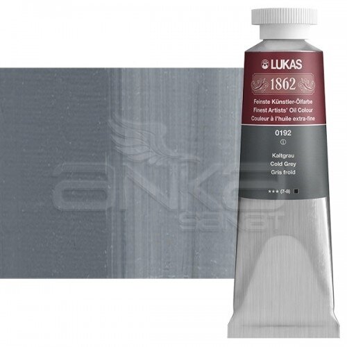 Lukas 1862 37ml Yağlı Boya Seri:1 No:0192 Gri 2 (Soğuk Gri) - 0192 Gri 2 (Soğuk Gri)