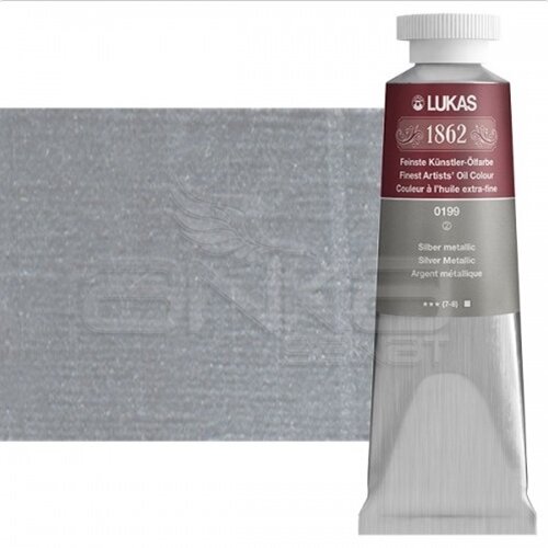 Lukas 1862 37ml Yağlı Boya Seri:2 No:0199 Silver Metallic - 0119 Silver Metallic