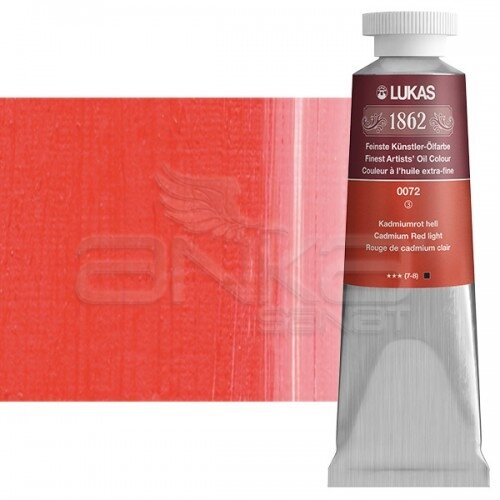 Lukas 1862 37ml Yağlı Boya Seri:3 No:0072 Kadmium Kırmızı Açık - 0072 Kadmium Kırmızı Açık