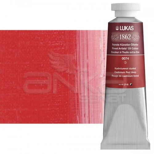 Lukas 1862 37ml Yağlı Boya Seri:3 No:0074 Kadmium Kırmızı Koyu - 0074 Kadmium Kırmızı Koyu