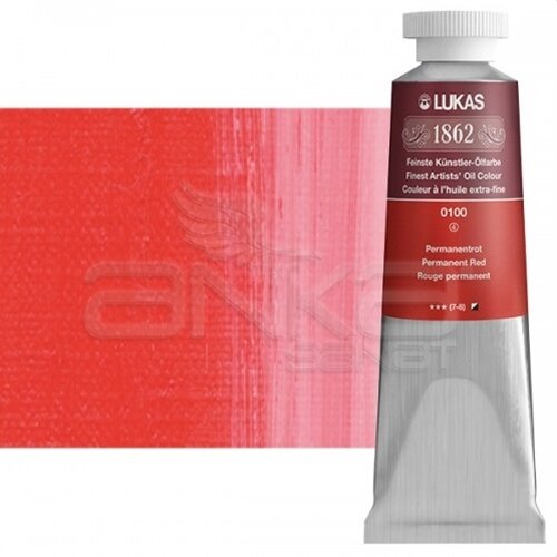 Lukas 1862 37ml Yağlı Boya Seri:4 No:0100 Permanent Red - 0100 Permanent Red