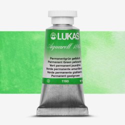 Lukas - Lukas Aquarell 1862 Artist 24ml Sulu Boya 1193 Permanent Green Yellowish Seri 2