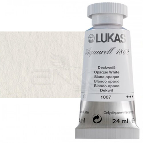 Lukas Aquarell 1862 Artist 24ml Sulu Boya 1007 Opaque White Seri 2 - 1007 Opaque White