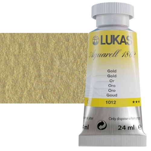 Lukas Aquarell 1862 Artist 24ml Sulu Boya 1012 Gold Seri 3 - 1012 Gold