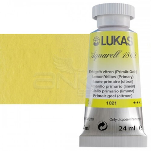 Lukas Aquarell 1862 Artist 24ml Sulu Boya 1021 Lemon Yellow Seri 2 - 1021 Lemon Yellow