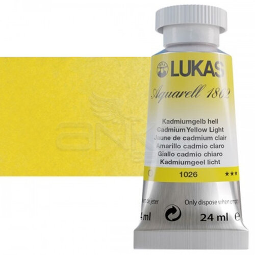 Lukas Aquarell 1862 Artist 24ml Sulu Boya 1026 Kadmium Açık Sarı Seri 3 - 1026 Kadmium Açık Sarı