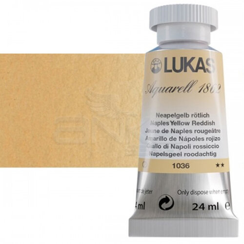 Lukas Aquarell 1862 Artist 24ml Sulu Boya 1036 Naples Yellow Seri 2 - 1036 Naples Yellow