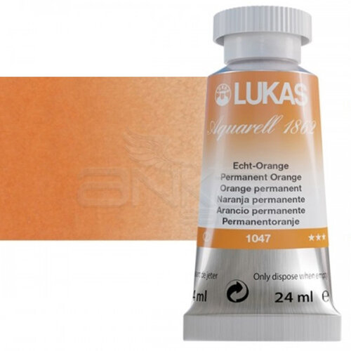 Lukas Aquarell 1862 Artist 24ml Sulu Boya 1047 Permanent Orange Seri 2 - 1047 Permanent Orange