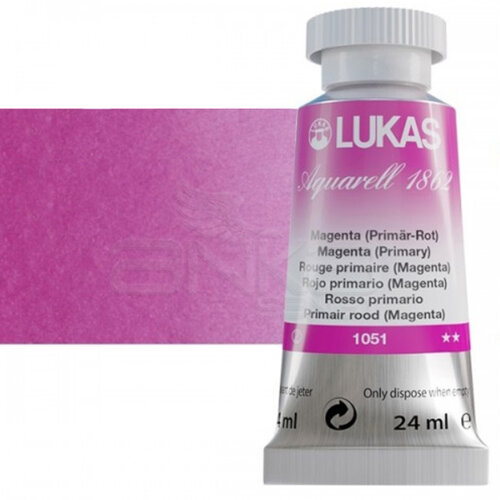 Lukas Aquarell 1862 Artist 24ml Sulu Boya 1051 Magenta Seri 2 - 1051 Magenta
