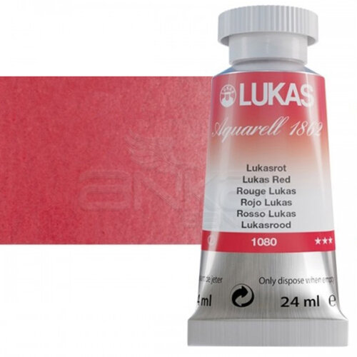 Lukas Aquarell 1862 Artist 24ml Sulu Boya 1080 Lukas Red Seri 2 - 1080 Lukas Red