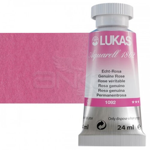 Lukas Aquarell 1862 Artist 24ml Sulu Boya 1092 Genuine Rose Seri 2 - 1092 Genuine Rose