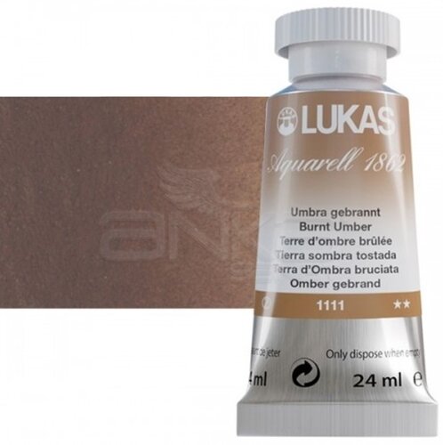 Lukas Aquarell 1862 Artist 24ml Sulu Boya 1111 Umbra Yanık Seri 2 - 1111 Umbra Yanık