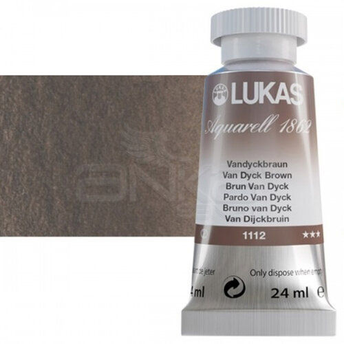Lukas Aquarell 1862 Artist 24ml Sulu Boya 1112 Vandyck Kahverengi Seri 2 - 1112 Vandyck Kahverengi