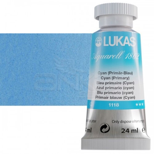 Lukas Aquarell 1862 Artist 24ml Sulu Boya 1118 Cyan Seri 2 - 1118 Cyan