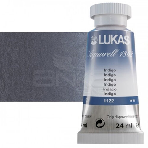Lukas Aquarell 1862 Artist 24ml Sulu Boya 1122 İndigo Seri 2 - 1122 Indigo