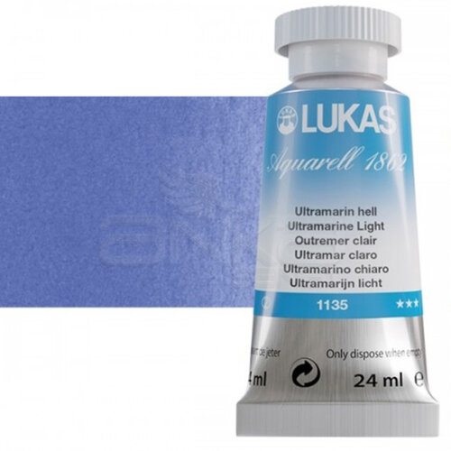 Lukas Aquarell 1862 Artist 24ml Sulu Boya 1135 Ultramarine Blue Light Seri 2 - 1135 Ultramarine Blue Light