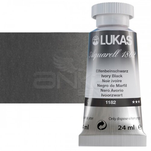 Lukas Aquarell 1862 Artist 24ml Sulu Boya 1182 İvory Black Seri 2 - 1182 Ivory Black