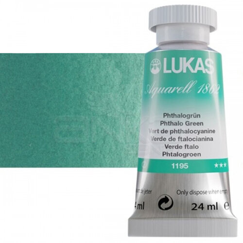 Lukas Aquarell 1862 Artist 24ml Sulu Boya 1195 Phthalo Green Seri 2 - 1195 Phthalo Green
