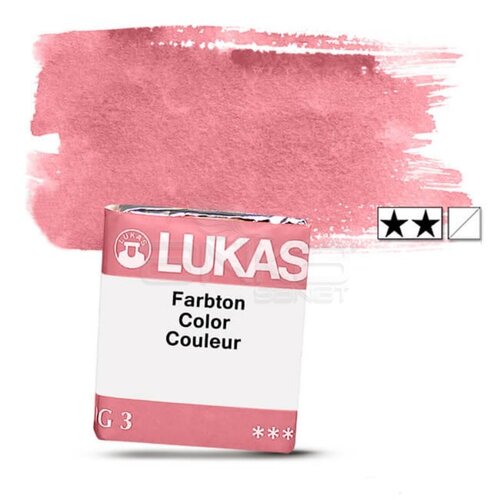 Lukas Aquarell 1862 Artist Yarım Tablet Sulu Boya 1064 Alizarin Crimson Seri 2 - 1064 Alizarin Crimson