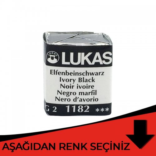 Lukas Aquarell 1862 Artist Yarım Tablet Sulu Boya Kırmızı Tonlar