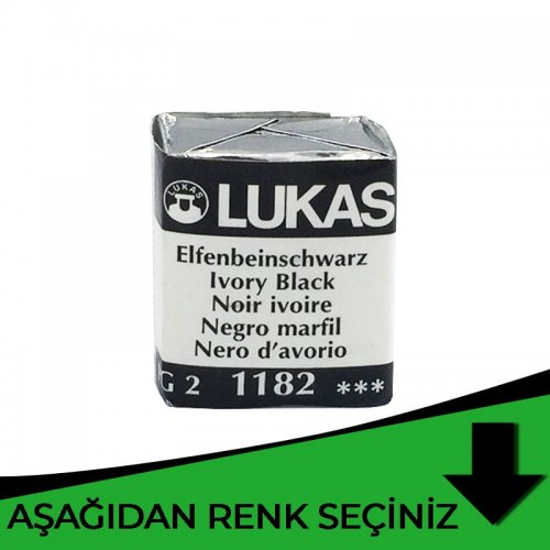 Lukas Aquarell 1862 Artist Yarım Tablet Sulu Boya Yeşil Tonlar