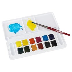 Lukas Sulu Boya Takımı Tablet 12 Renk Defterli - Thumbnail