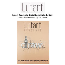 Lutart Academie Sketchbook Çizim Defteri 19x25,5cm LA-6868 100g/120 Yaprak - Thumbnail