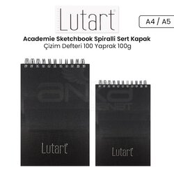 Lutart - Lutart Academie Sketchbook Spiralli Sert Kapak Çizim Defteri 100 Yaprak 100g
