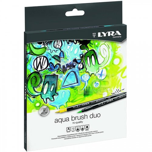 Lyra Aqua Brush Duo Fırça Uçlu Kalem 12li Set