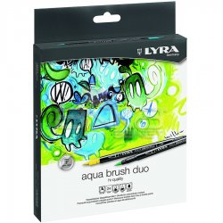 Lyra - Lyra Aqua Brush Duo Fırça Uçlu Kalem 24lü Set