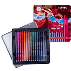 Lyra - Lyra Graduate Fineliner İnce Uçlu Kalem 0.5mm 15li Set Sıcak Renkler