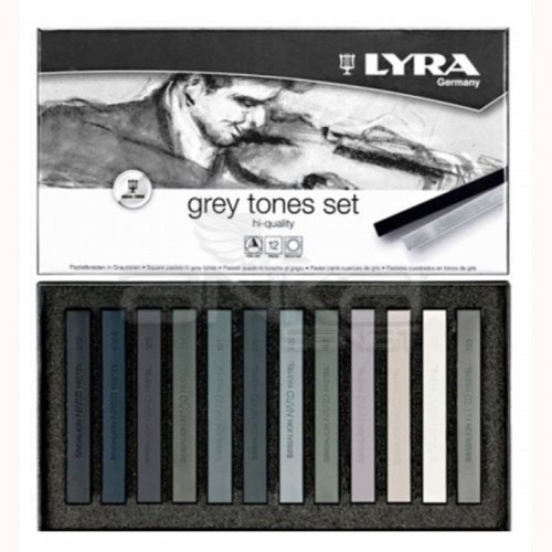 Lyra Gri Tonlar Soft - Toz Pastel Boya Seti 12 Renk 5641122