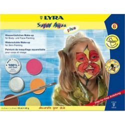 Lyra - Lyra Super Aqua Plus Fırçalı Tablet Yüz Boyası 6 Renk