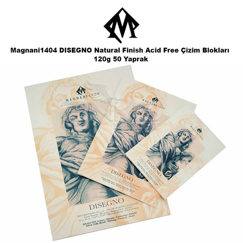 Magnani1404 DISEGNO Natural Finish Acid Free Çizim Blokları 120g 50 Yaprak