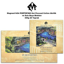 Magnani1404 PORTOFINO Hot Pressed Cotton Akrilik ve Sulu Boya Blokları 300g 20 Yaprak - Thumbnail