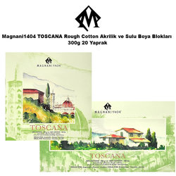 Magnani1404 TOSCANA Rough Cotton Akrilik ve Sulu Boya Blokları 300g 20 Yaprak - Thumbnail